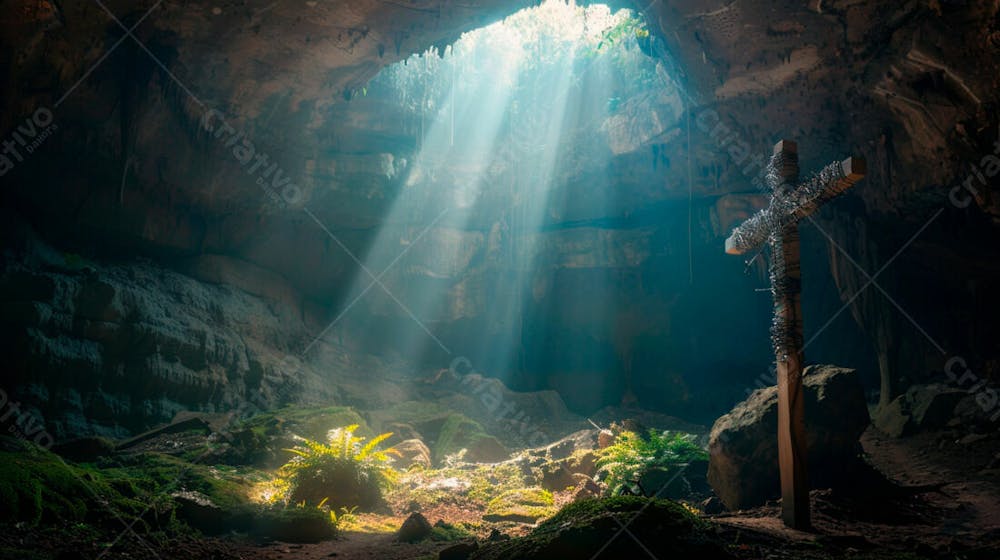 Uma Cruz Dentro De Uma Caverna 2