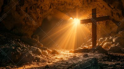 Uma Cruz Dentro De Uma Caverna 14