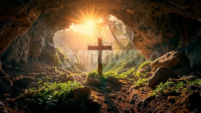 Uma Cruz Dentro De Uma Caverna 18