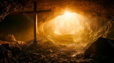 Uma Cruz Dentro De Uma Caverna 20