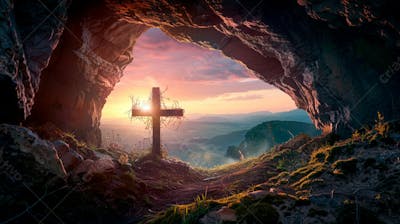 Uma Cruz Dentro De Uma Caverna 21