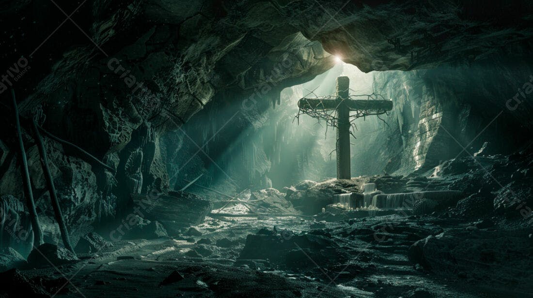 Cruz em Caverna Sombria