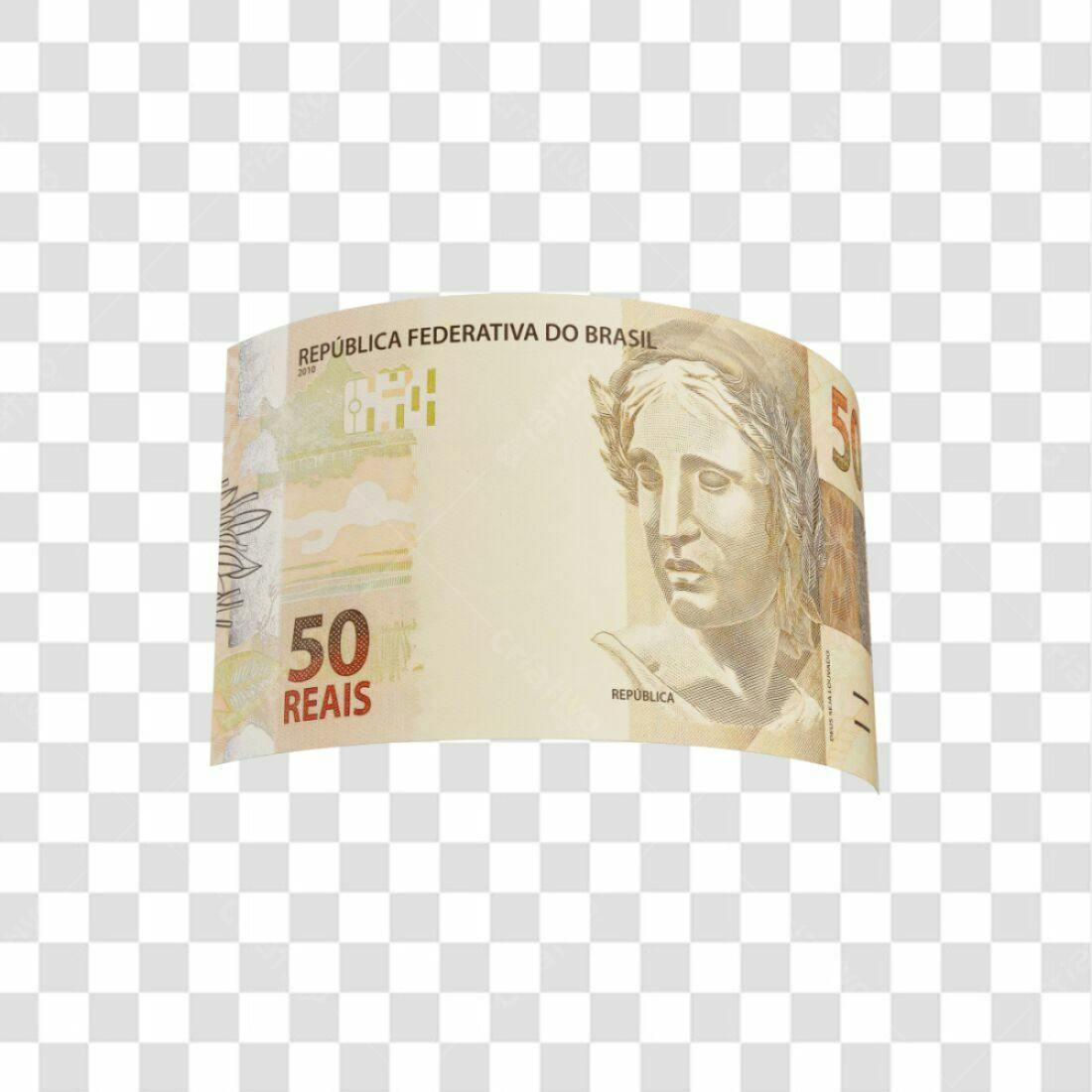 Imagem Nota 50 Reais PNG com fundo transparente
