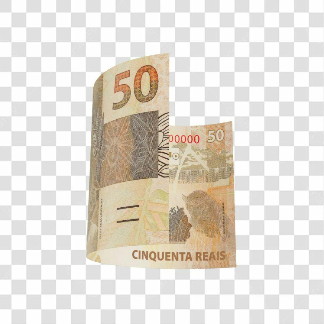 Icone Nota Cinquenta Reais PNG com fundo transparente