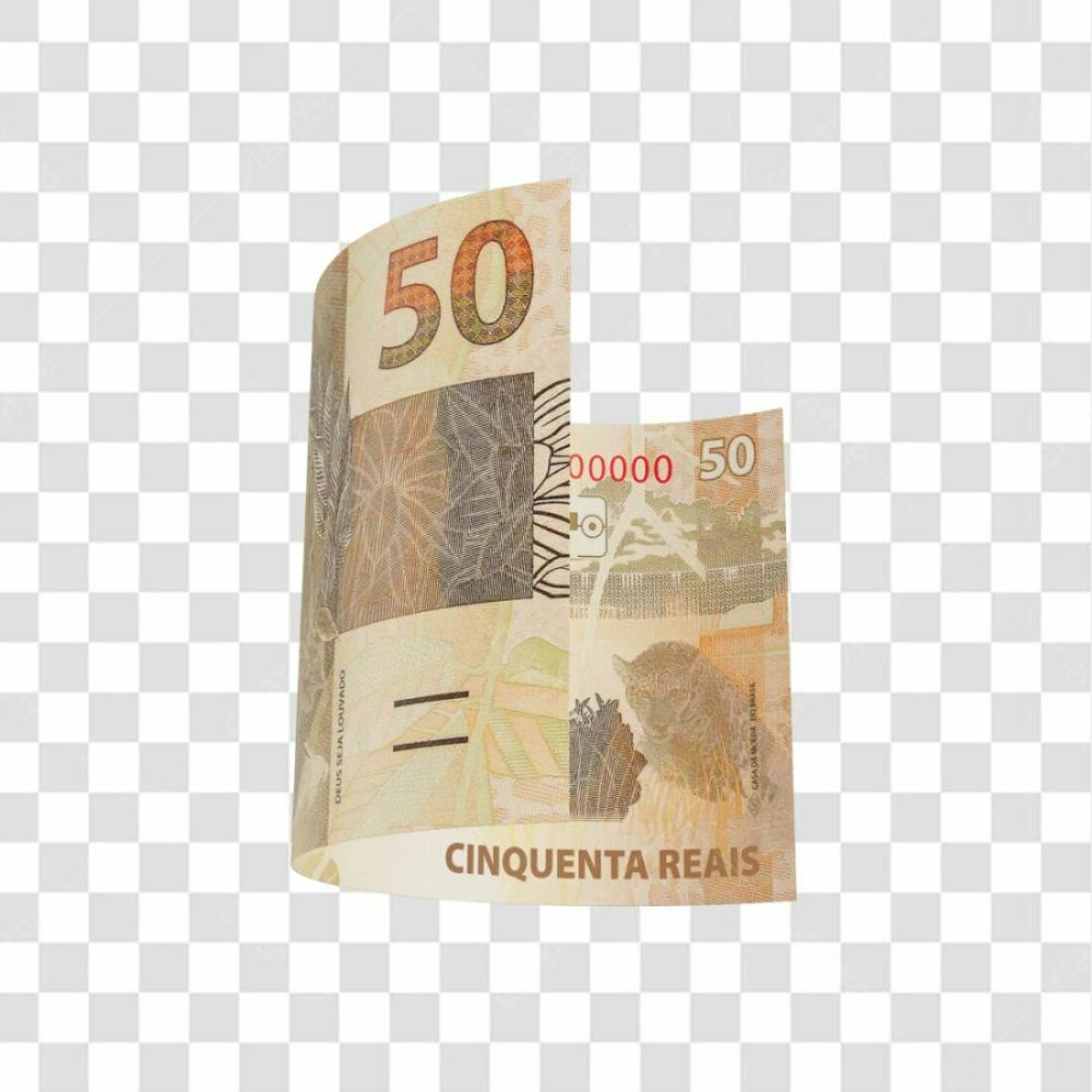 Cédula Nota Dinheiro De 50 Reais Real Brasileiro Com Fundo Transparente  (17)