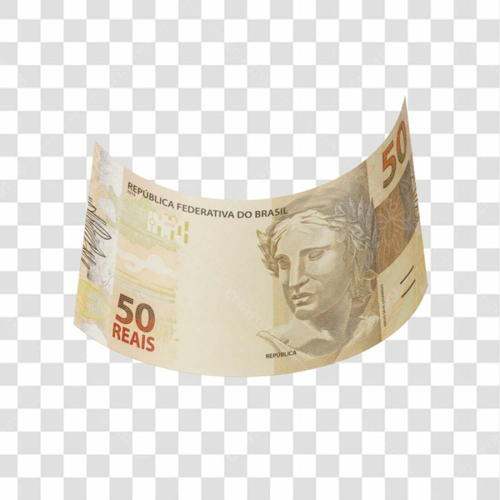 Cédula Nota Dinheiro De 50 Reais Real Brasileiro Com Fundo Transparente  (21)