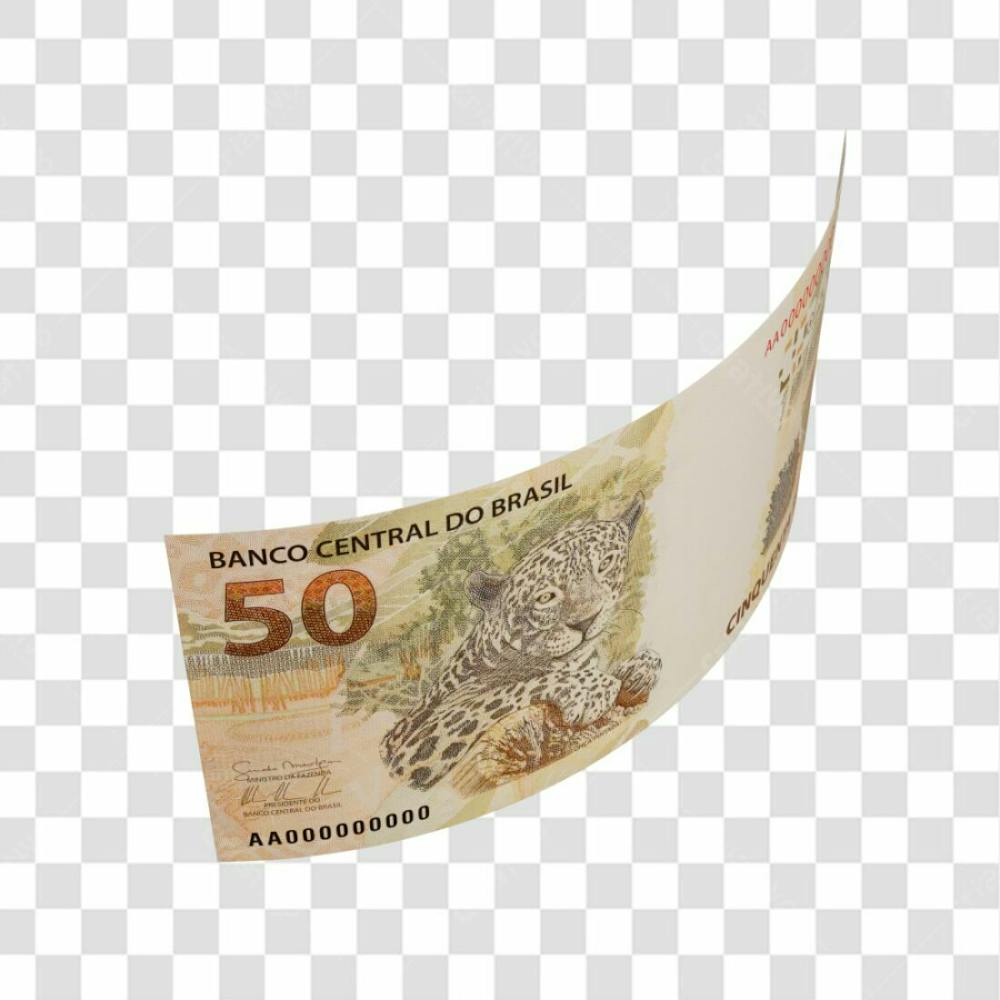 Cédula Nota Dinheiro De 50 Reais Real Brasileiro Com Fundo Transparente  (24)