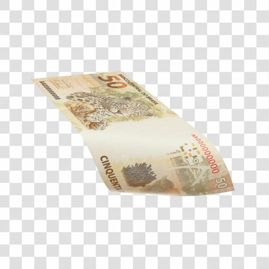 Imagem Nota 50 Reais PNG com fundo transparente