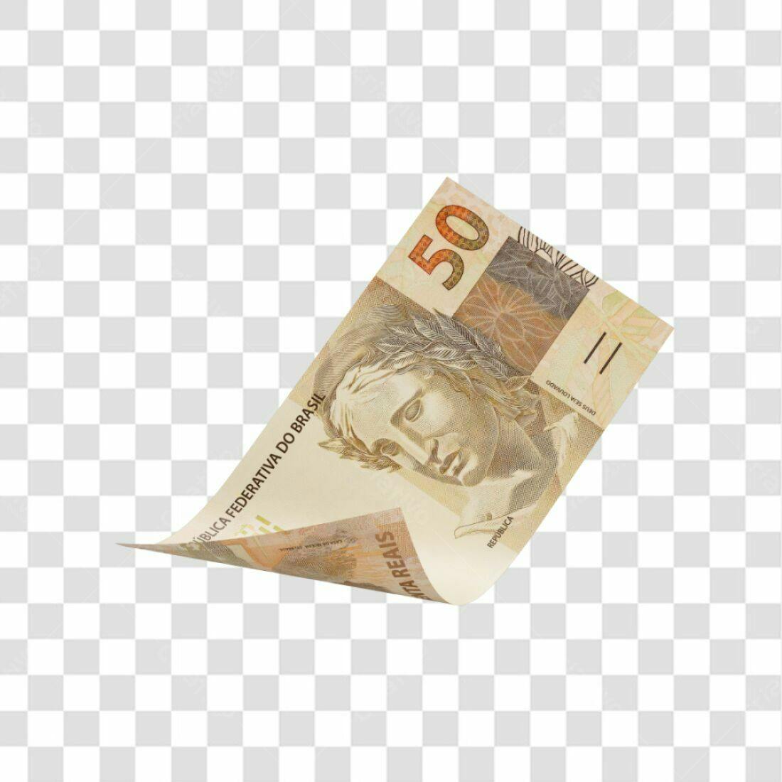 Imagem Nota 50 Reais PNG com fundo transparente