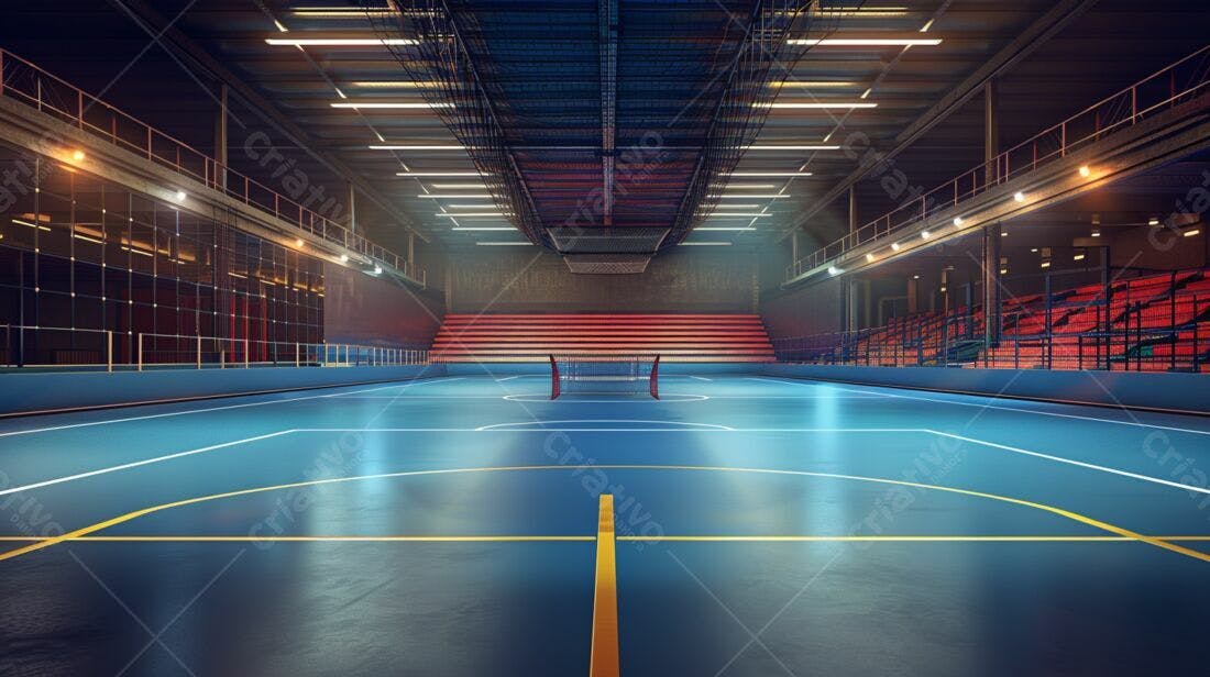 Quadra de esportes indoor moderna