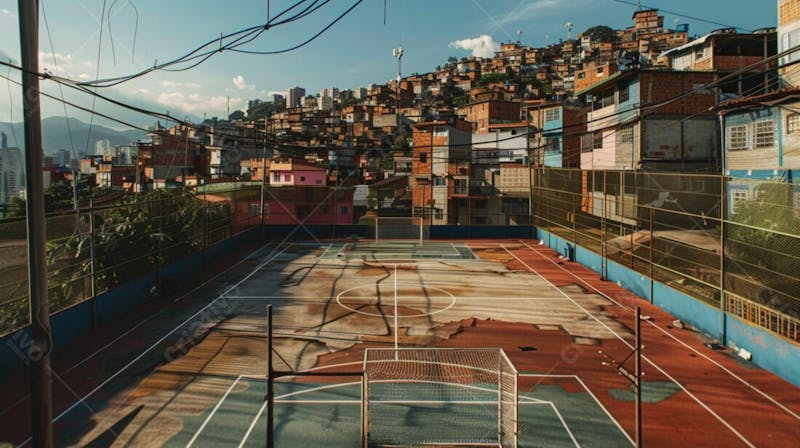 Imagem de quadra de futsal para composição