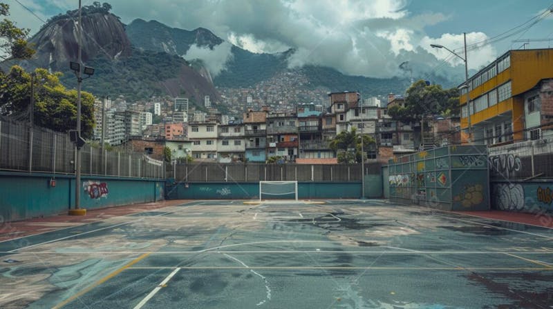 Imagem de quadra de futsal para composição