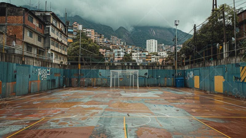 Imagem de quadra de futsal para composição