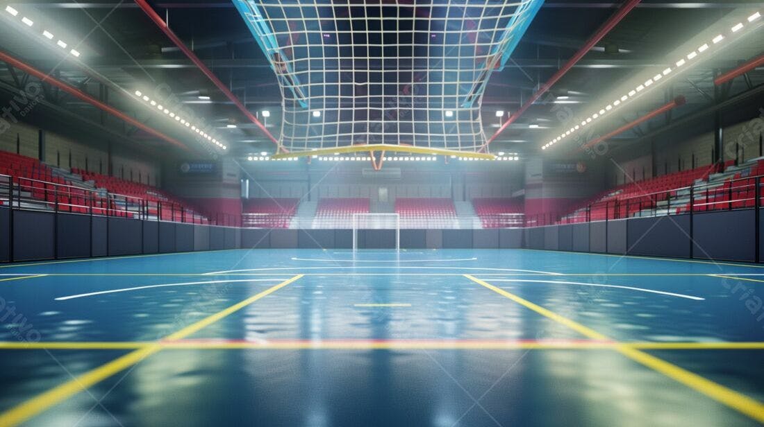 Quadra de Futsal Profissional Vazia