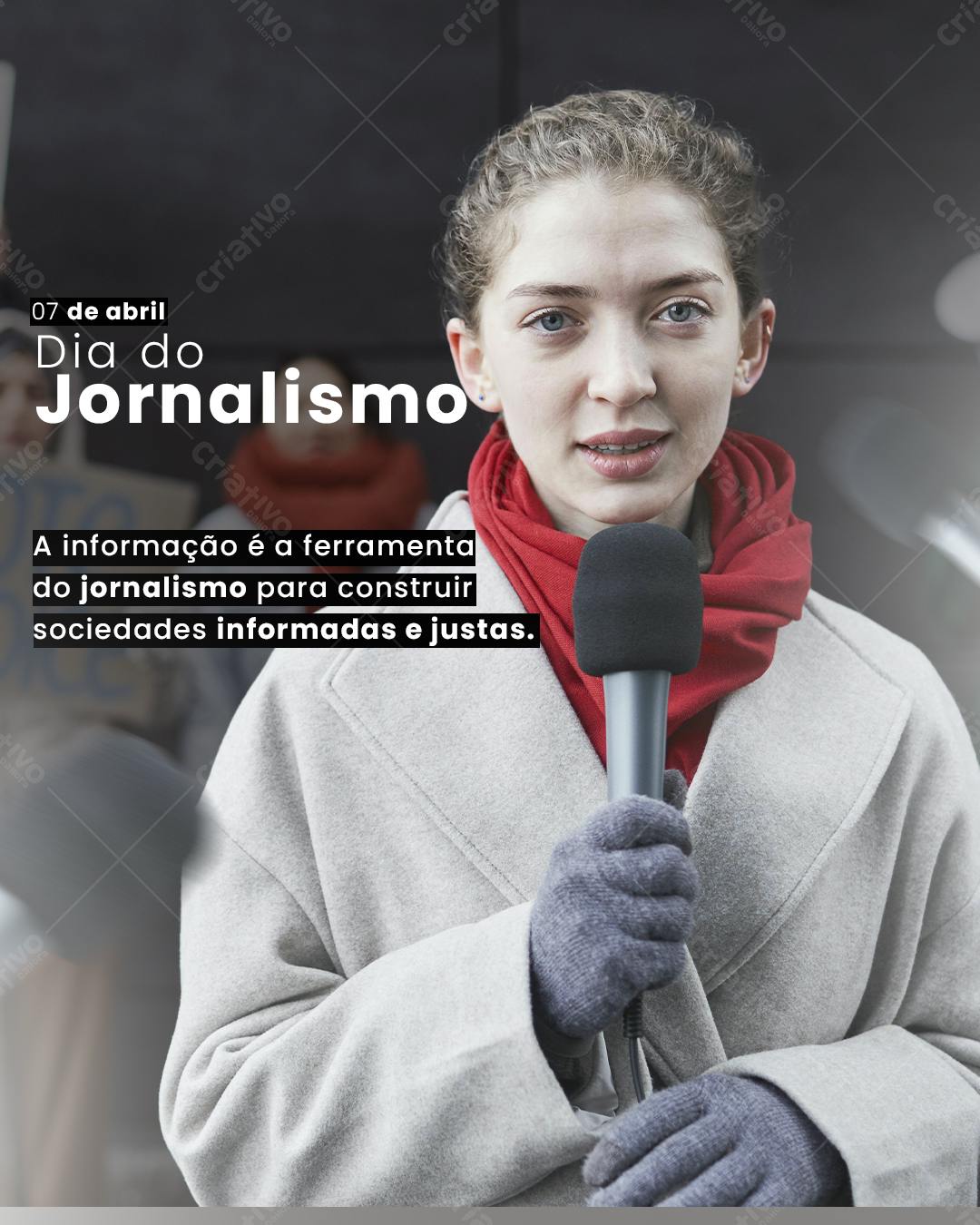 Flyer Dia do Jornalismo PSD Editável
