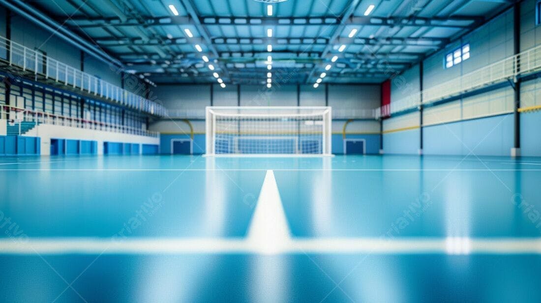 Quadra de Futsal Azul moderna