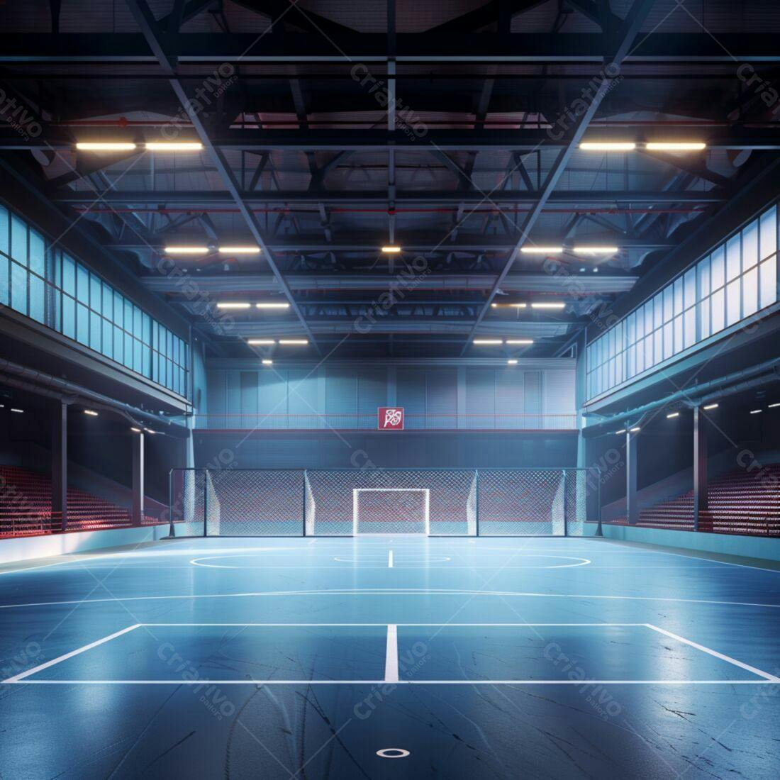Quadra de futsal indoor moderna
