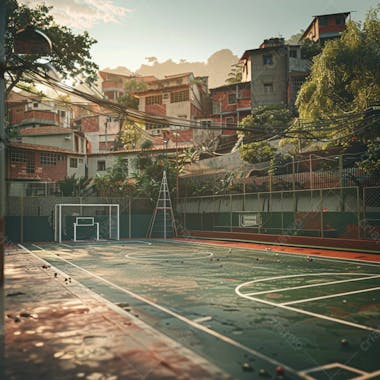 Imagem de quadra de futsal para composição