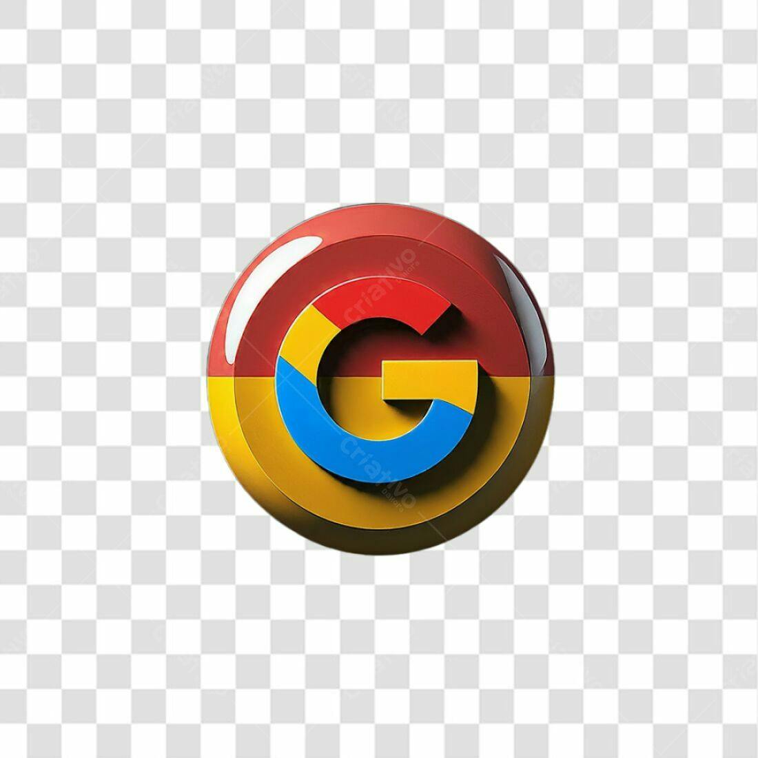 Icone Google em 3D PNG com fundo transparente