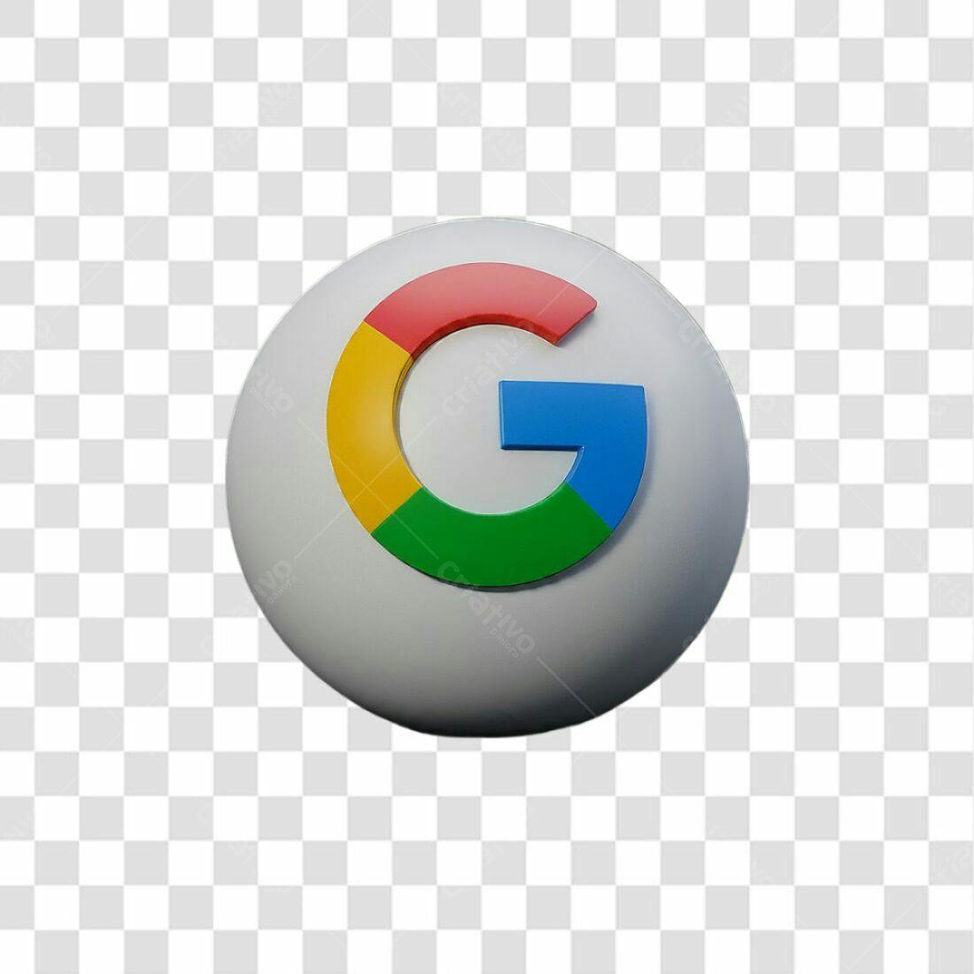 Ícone Google 3D PNG com fundo transparente