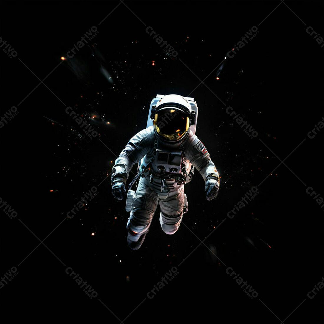 Astronauta flutuando no espaço