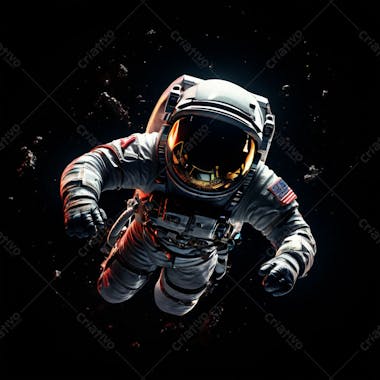 Astronauta 4k no espaço