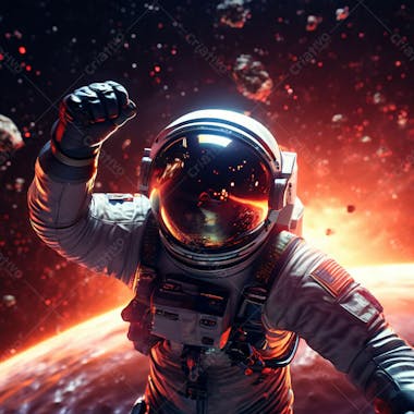 Astronauta 4k no espaço