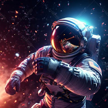 Astronauta 4k no espaço