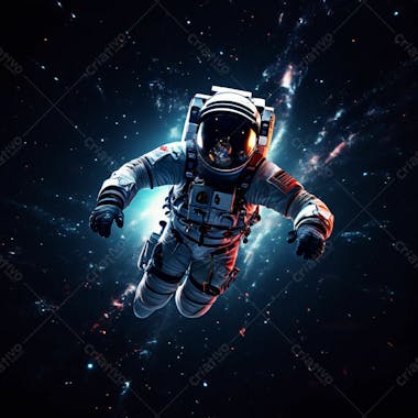 Astronauta 4k no espaço