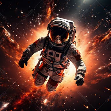 Astronauta 4k no espaço