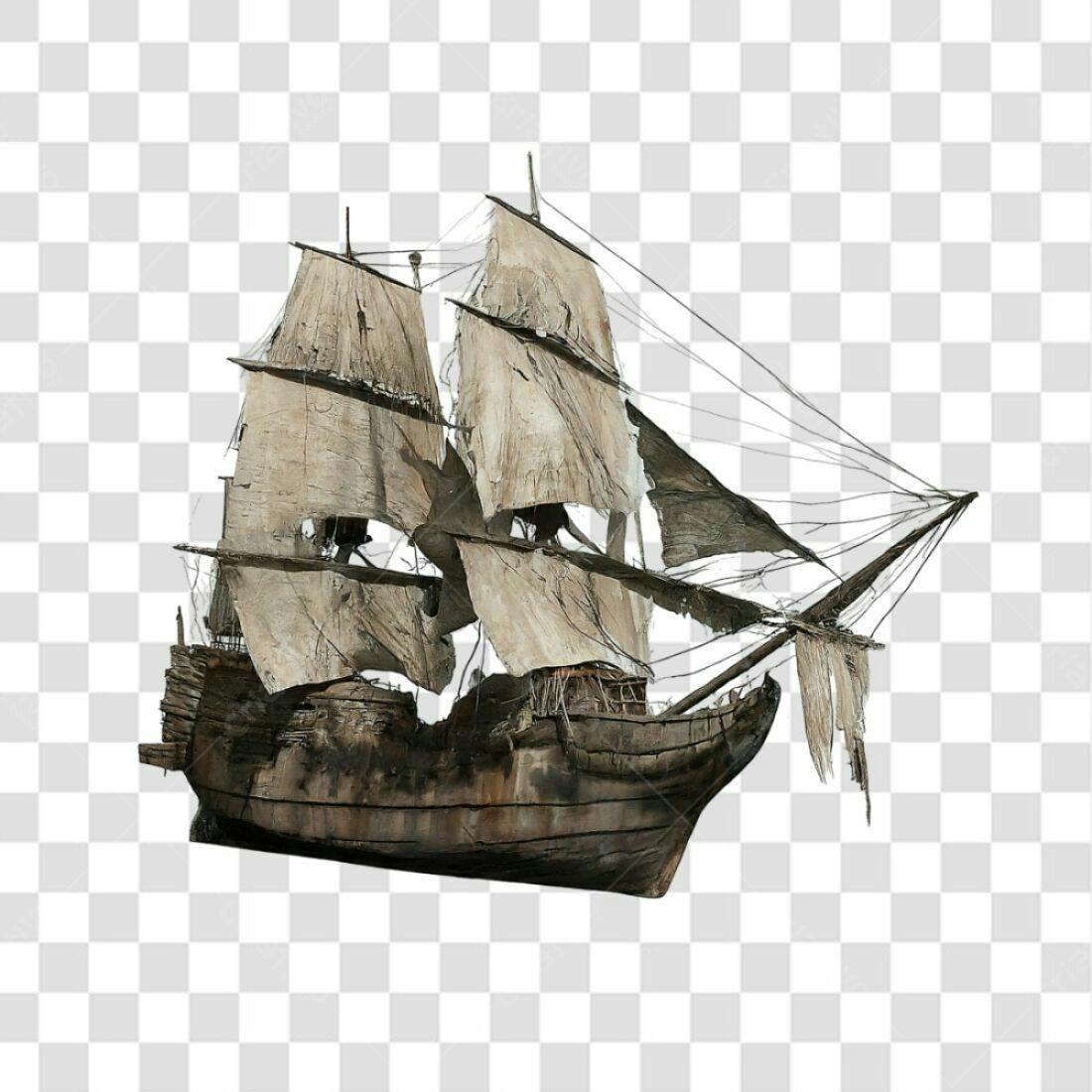 Icone Navio Antigo PNG com fundo transparente