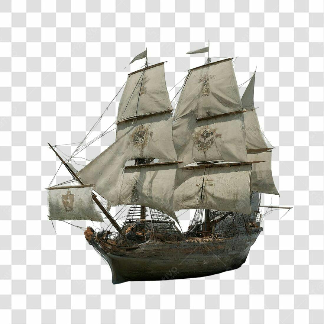 Icone Navio Antigo PNG com fundo transparente