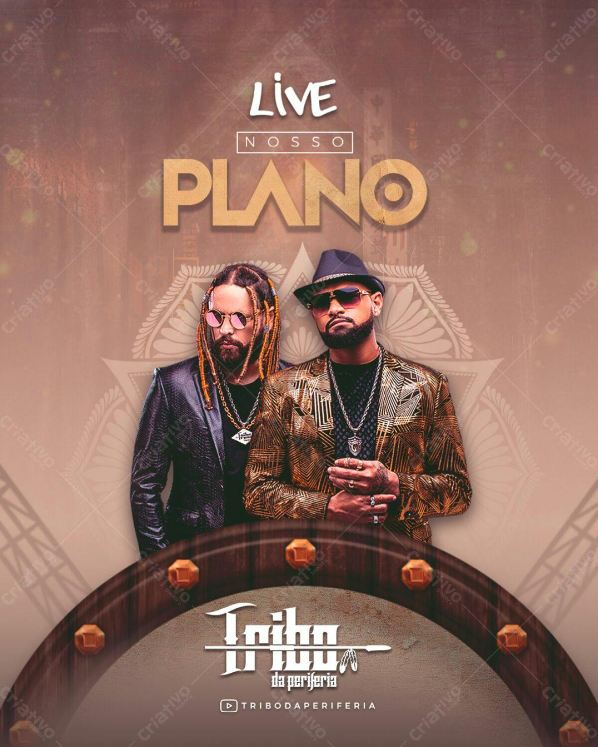Flyer para Show da Tribo da Periferia PSD Editável