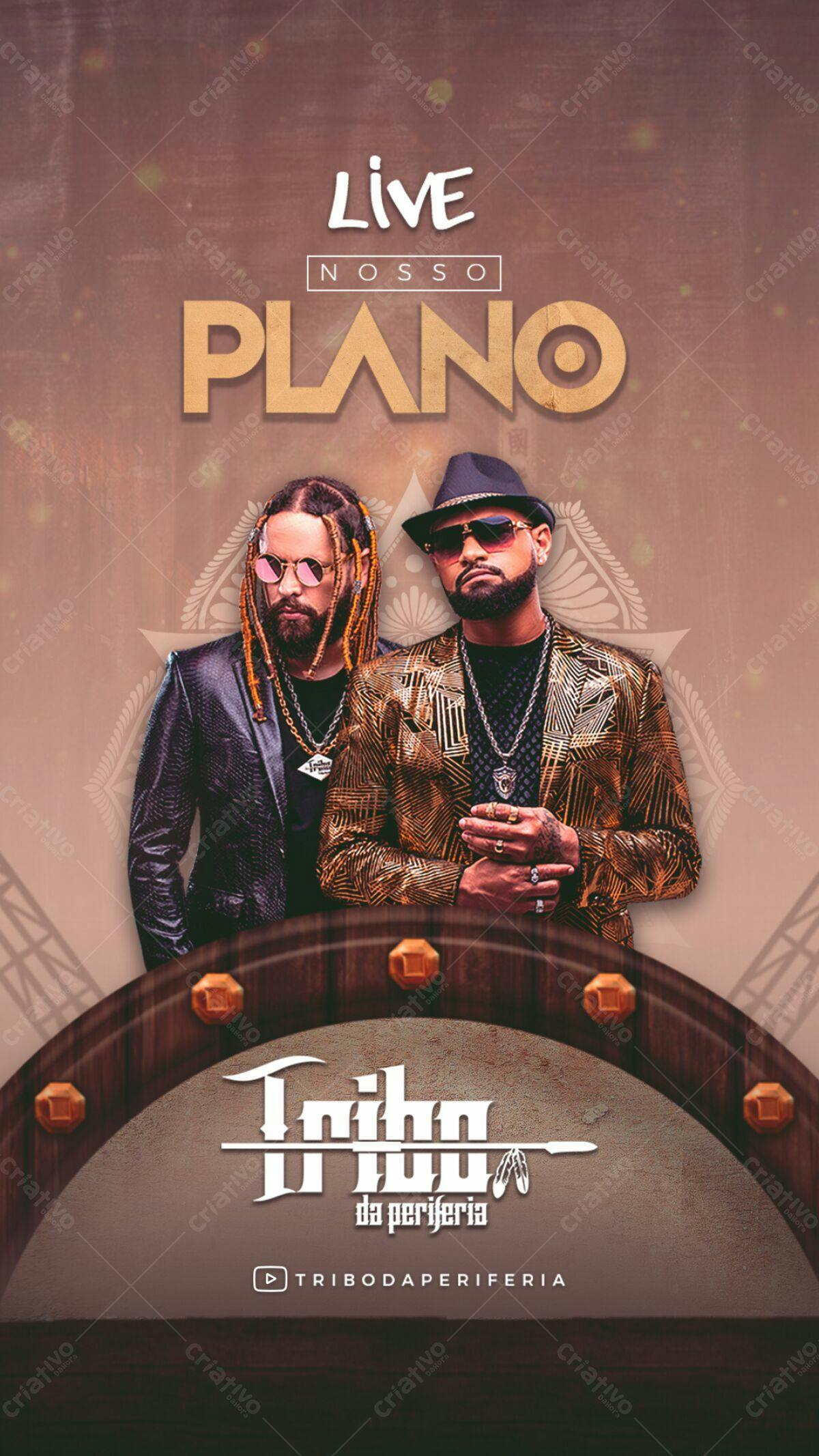 Flyer para Show da Tribo da Periferia PSD Editável
