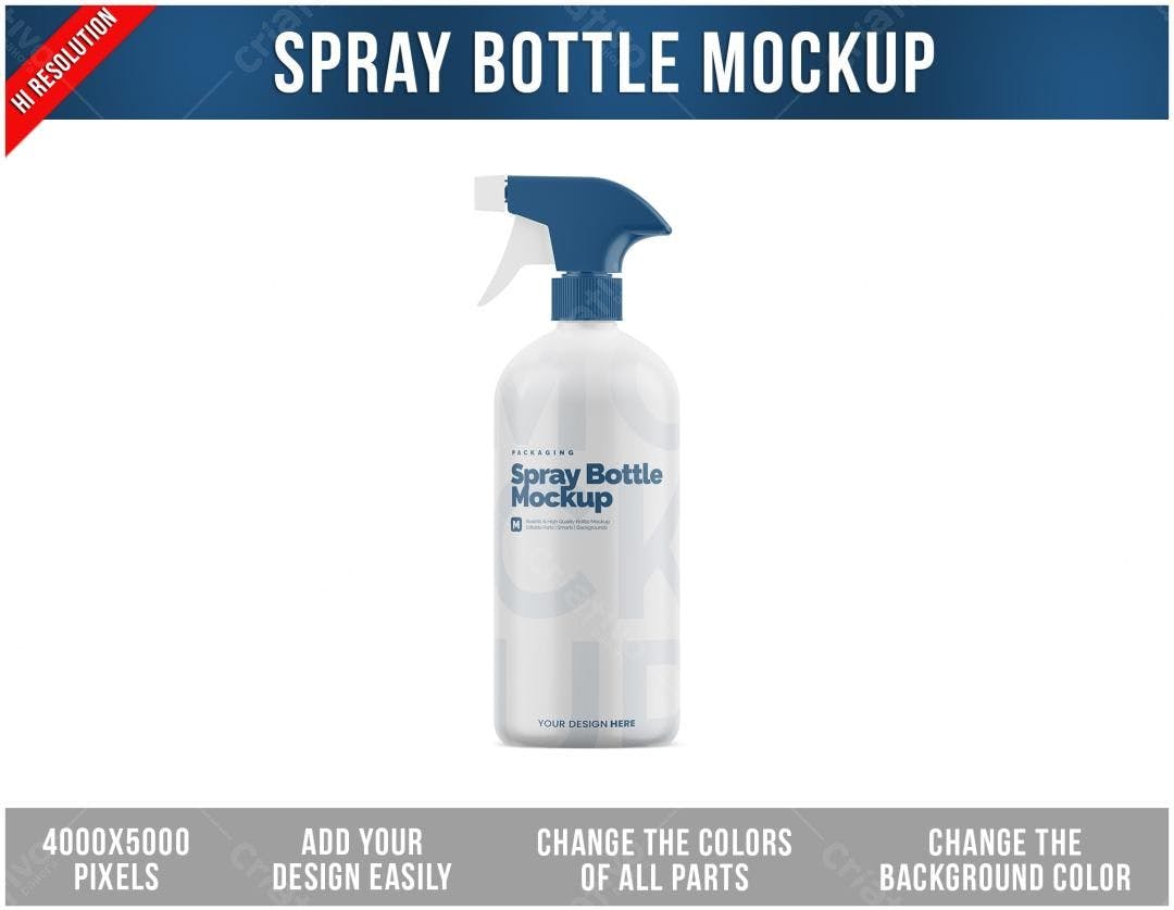 Mockup Garrafa Spray PSD Editável