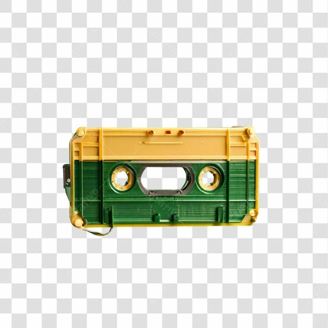 Icone K7 Verde e Amarelo PNG com fundo transparente