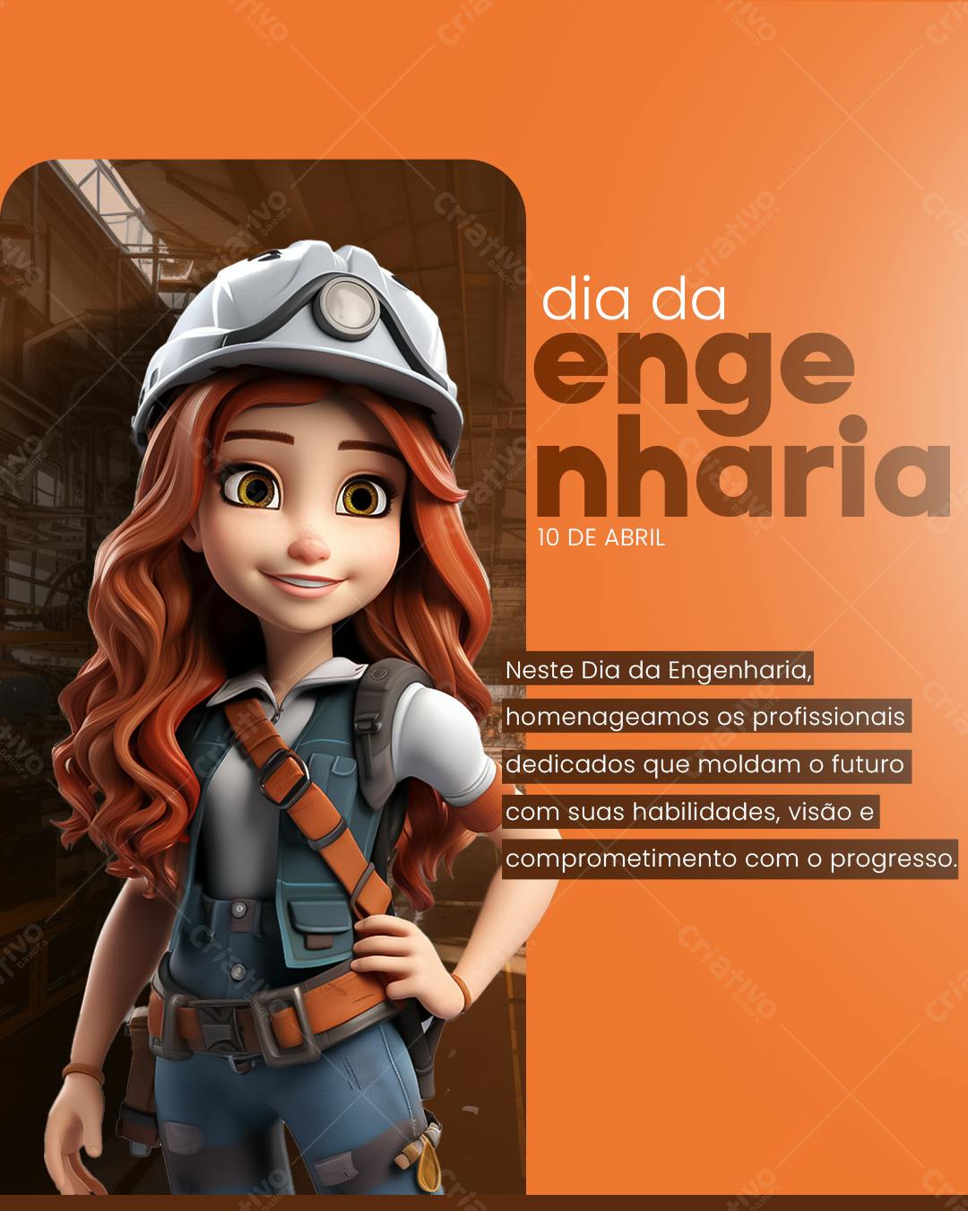 Post para Dia da Engenharia PSD Editável