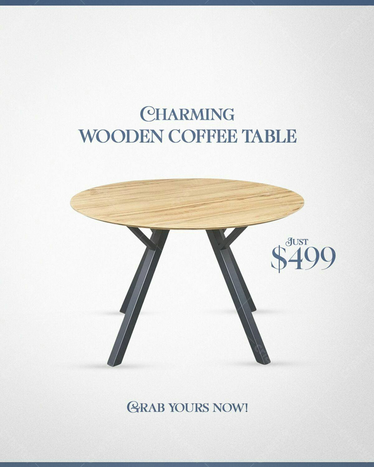 Mockup Mesa de Café de Madeira PSD Editável