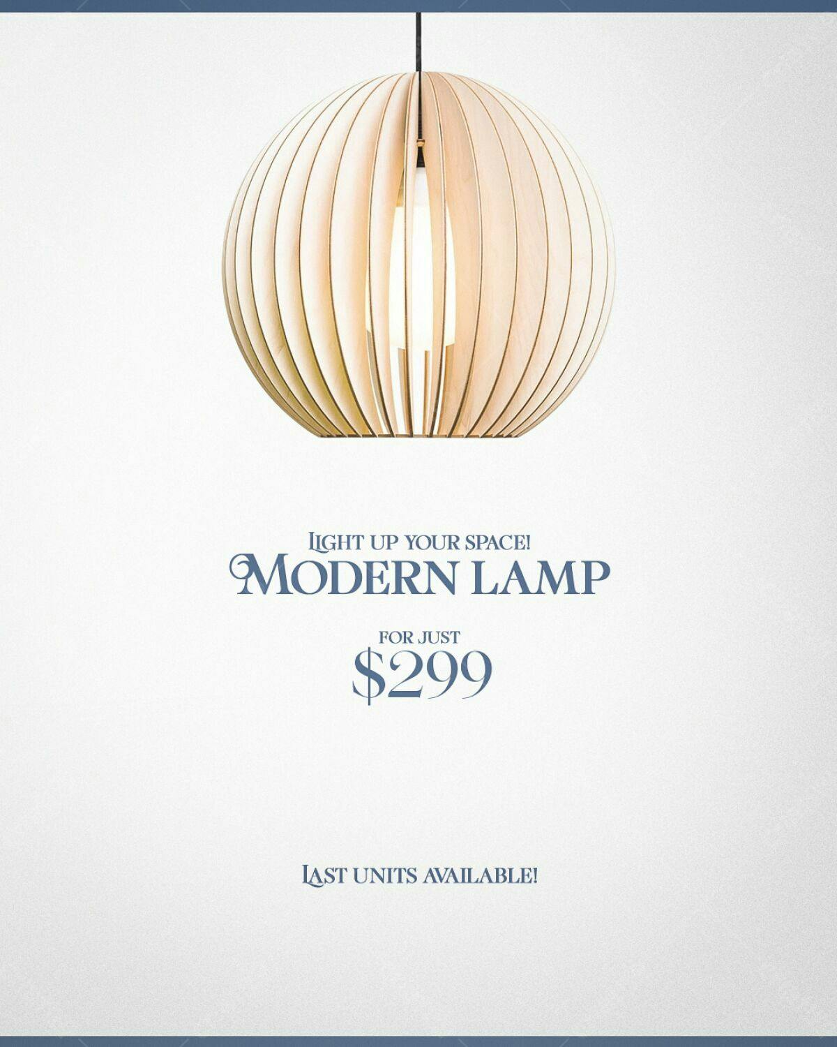 Modelo de Luminária Moderna PSD Editável