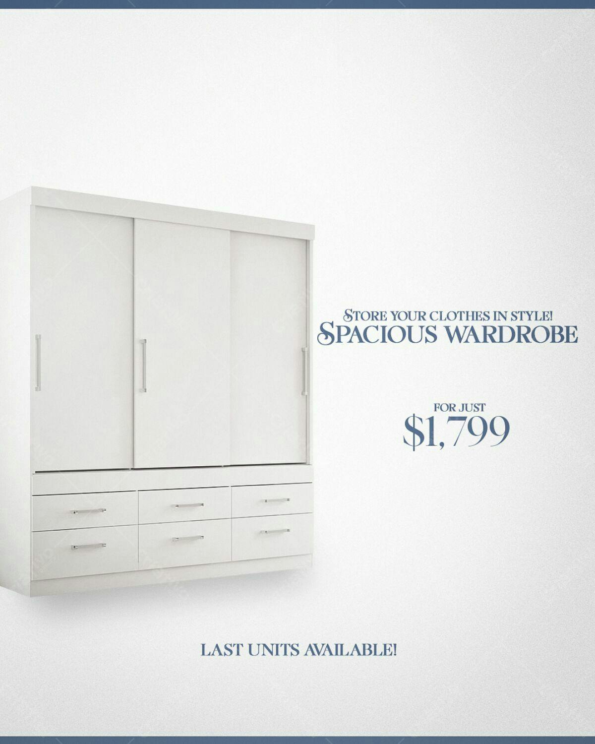 Mockup Guarda-Roupa Moderno Branco PSD Editável