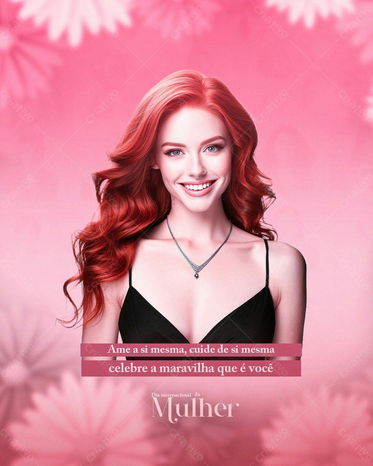 Flyer Dia Internacional da Mulher PSD Editável