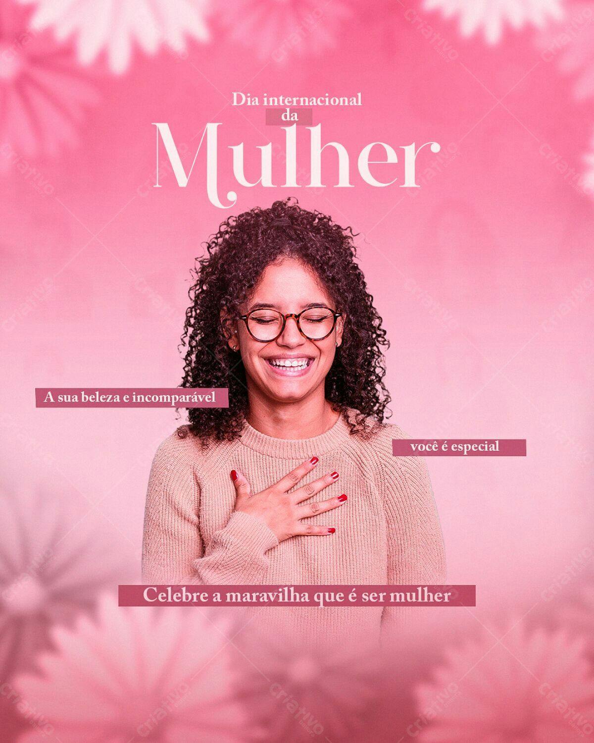 Postagem Dia Internacional da Mulher PSD Editável