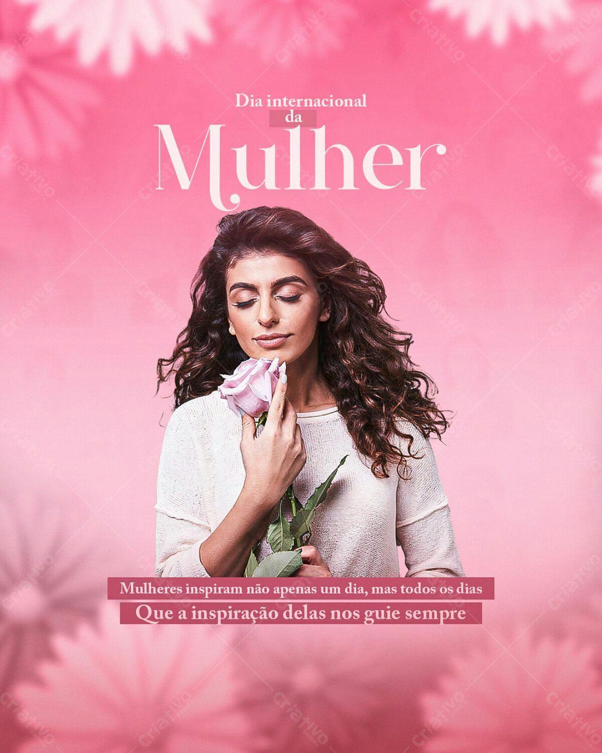 Post para Dia Internacional da Mulher PSD Editável