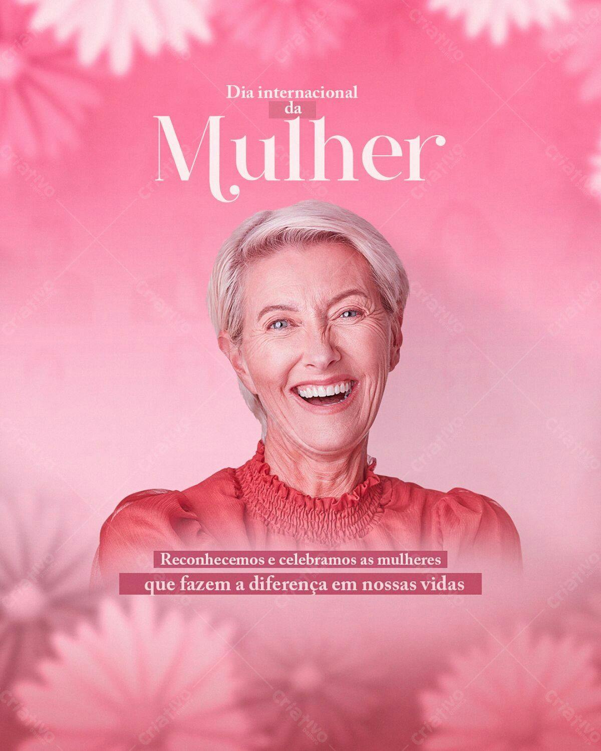 Flyer Dia Internacional da Mulher PSD Editável