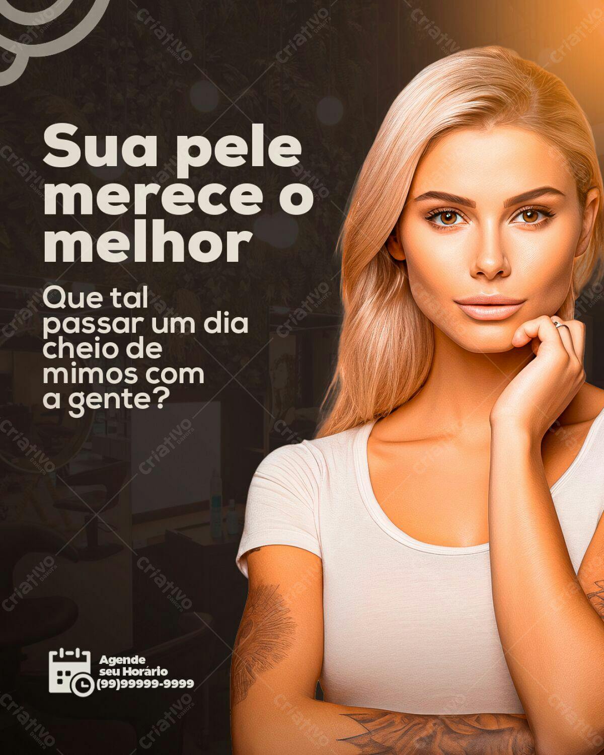 Post para Salão de Beleza PSD Editável
