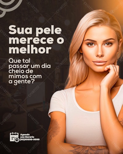 Post para Salão de Beleza PSD Editável