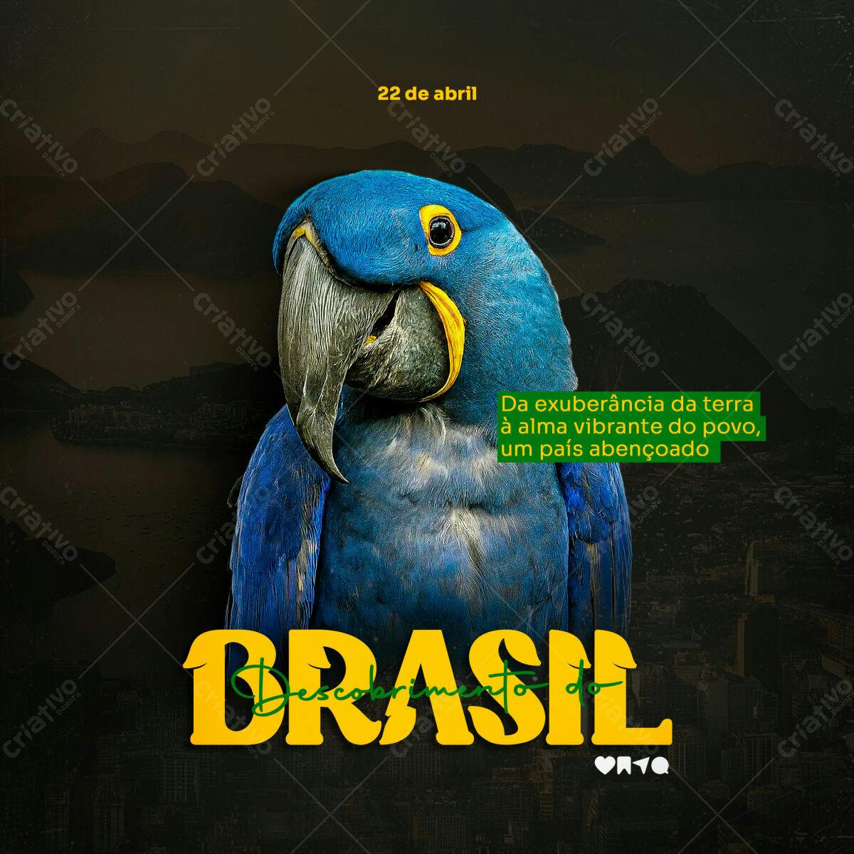 Postagem Dia do Descobrimento do Brasil PSD Editável