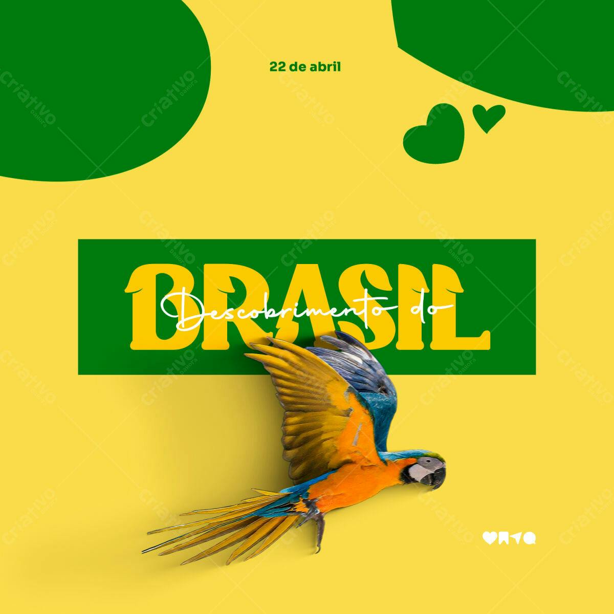 Post para o Dia do Descobrimento do Brasil PSD Editável