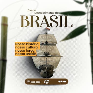 Dia do descobrimento 22 de abril psd editável