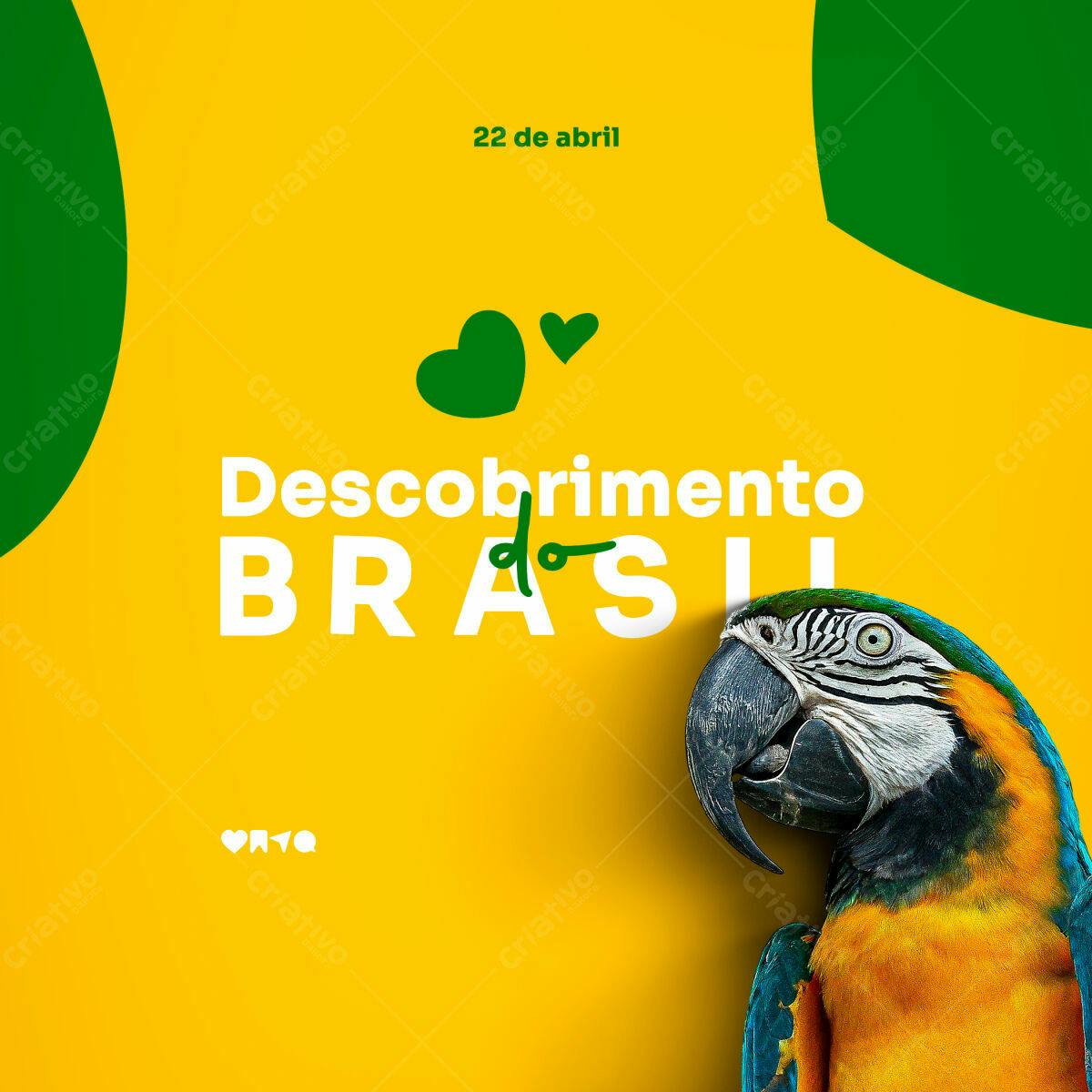 Postagem Dia do Descobrimento do Brasil PSD Editável